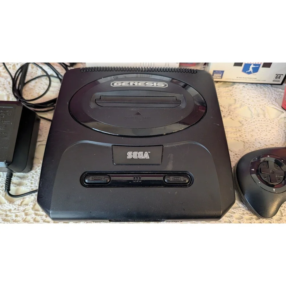 Sega Genesis 2 Console Controllers games Lion King Baseball MK-1631 Tested No AV